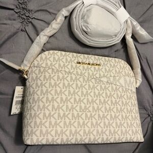 Michael Kors Cream Crossbody Bag with Gold Hardware